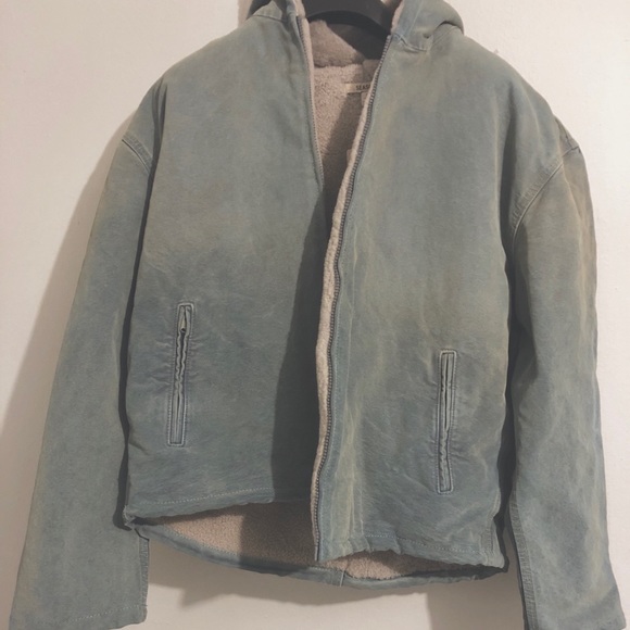 flannel lined canvas jacket yeezy